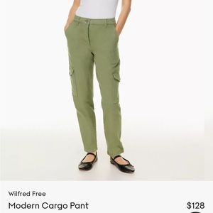 ARITZIA DEEP GREEN MODERN CARGO PANTS